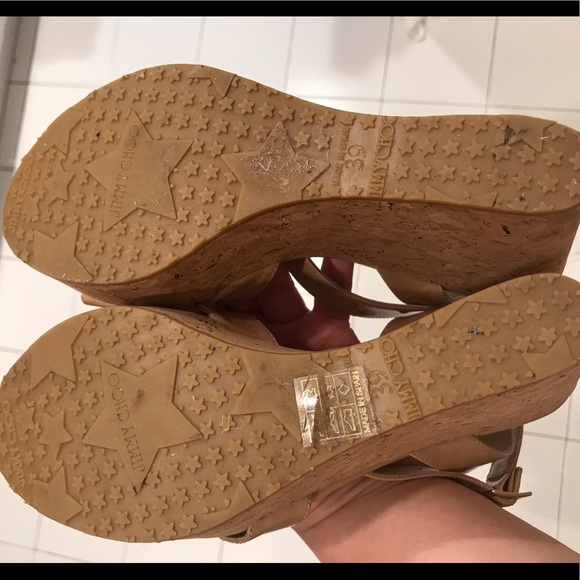 Jimmy Choo patent leather nude wedges sz 39 - Picture 3 of 8